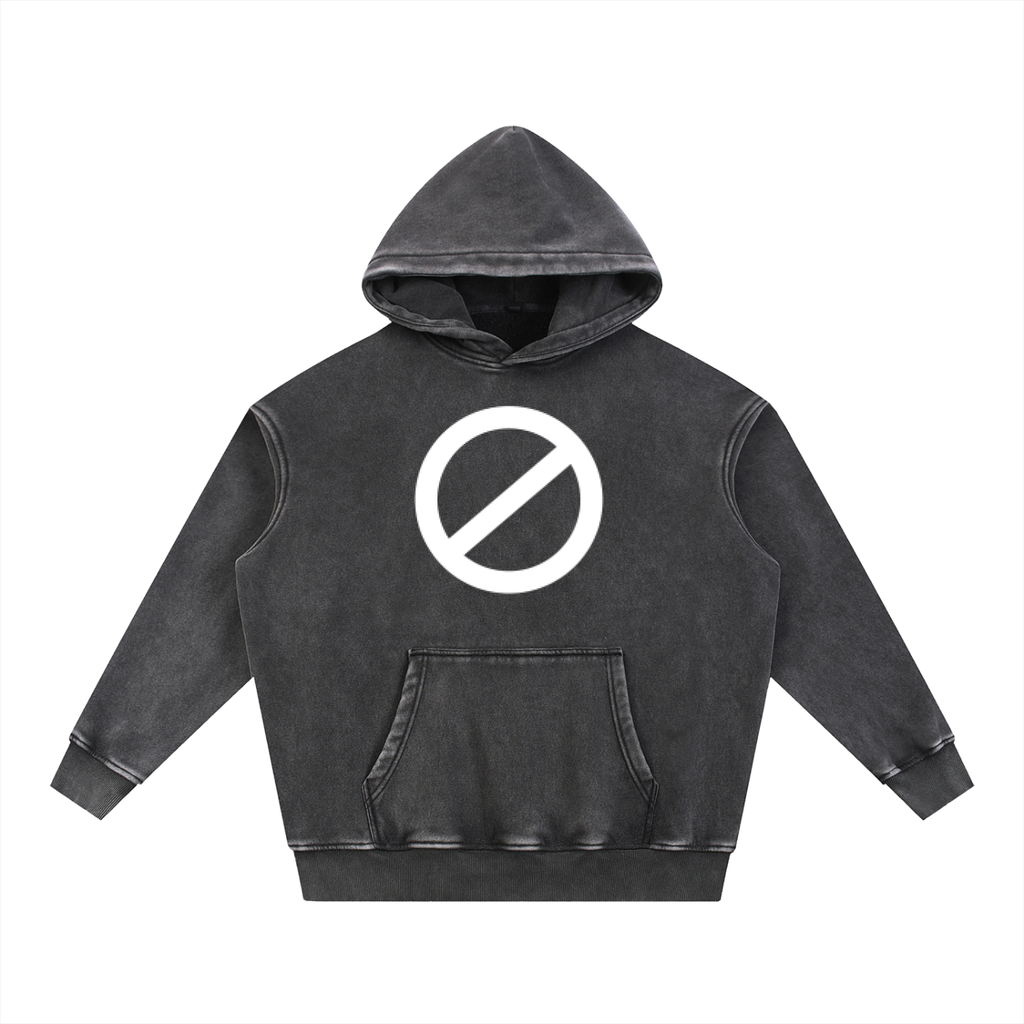 Snow Wash Fleece Oversize Hoodie