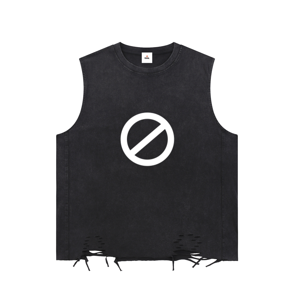 Snow Washed Raw-Hem Tank Top