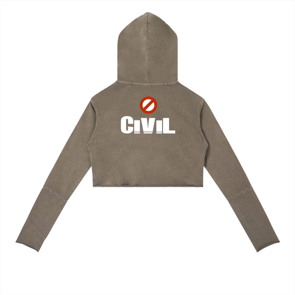 Vintage Washed Raw Edge Hoodie