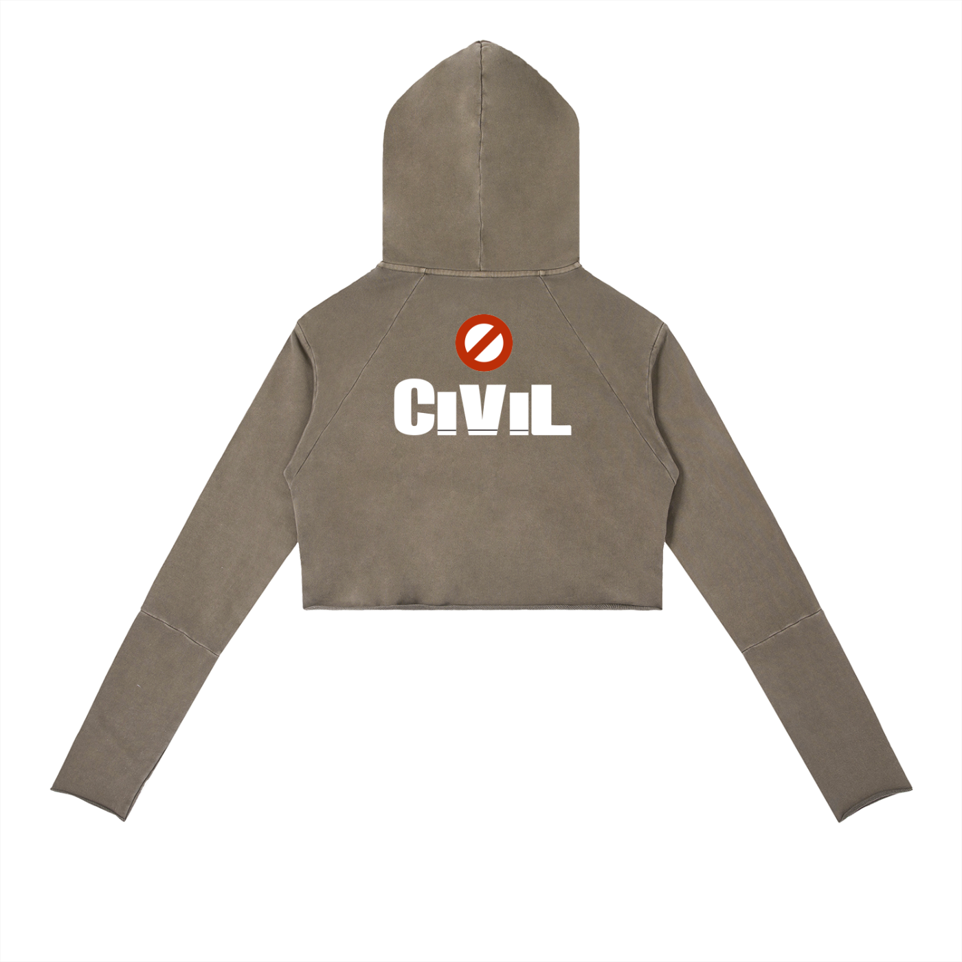 Vintage Washed Raw Edge Hoodie