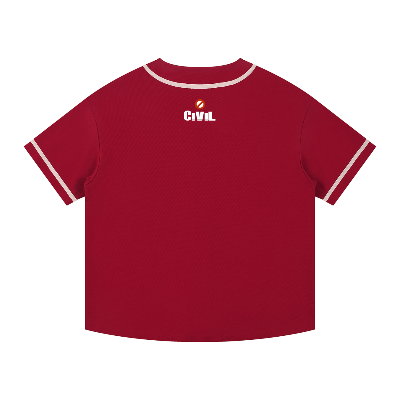 Contrast Piped Button-Up Jersey