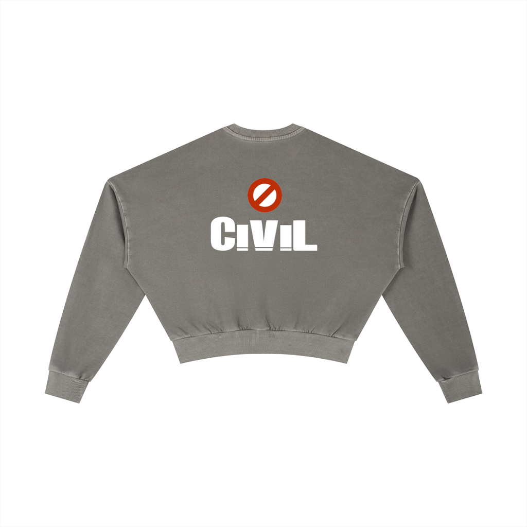 Vintage Washed Cropped Sweatshirt