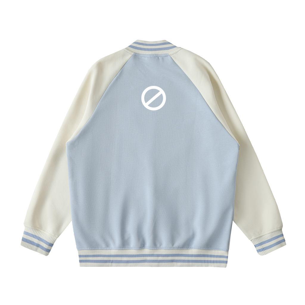 Two Tone Raglan Sleeve Varsity Jacket