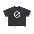 Vintage Wash Boxy Distressed Hem T-Shirt