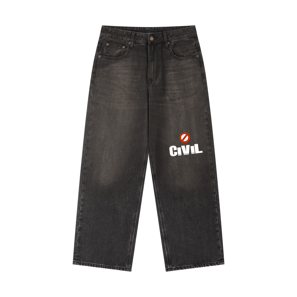 Vintage Wash Heavyweight Denim Jeans