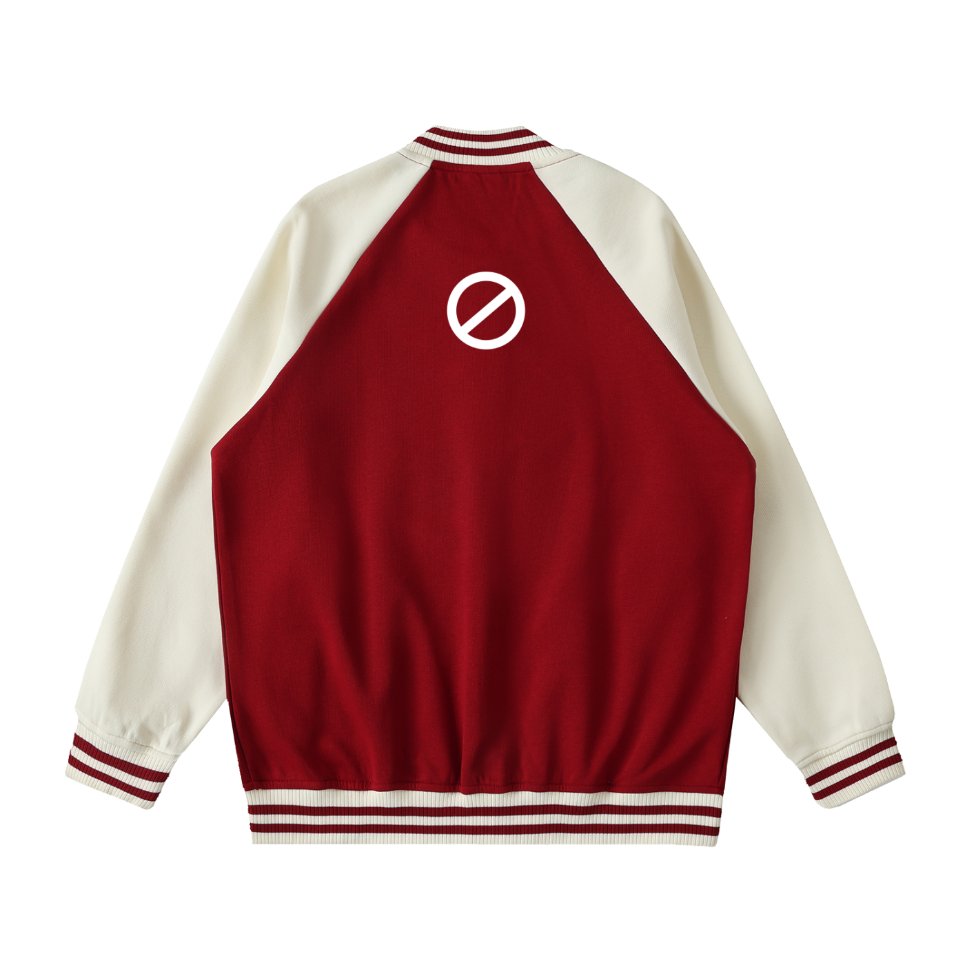 Two Tone Raglan Sleeve Varsity Jacket