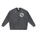 Vintage Washed Fleece Baseball Jacket