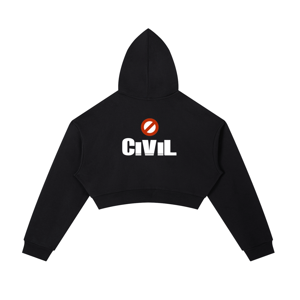 Essential Cropped Zip-Up Hoodie