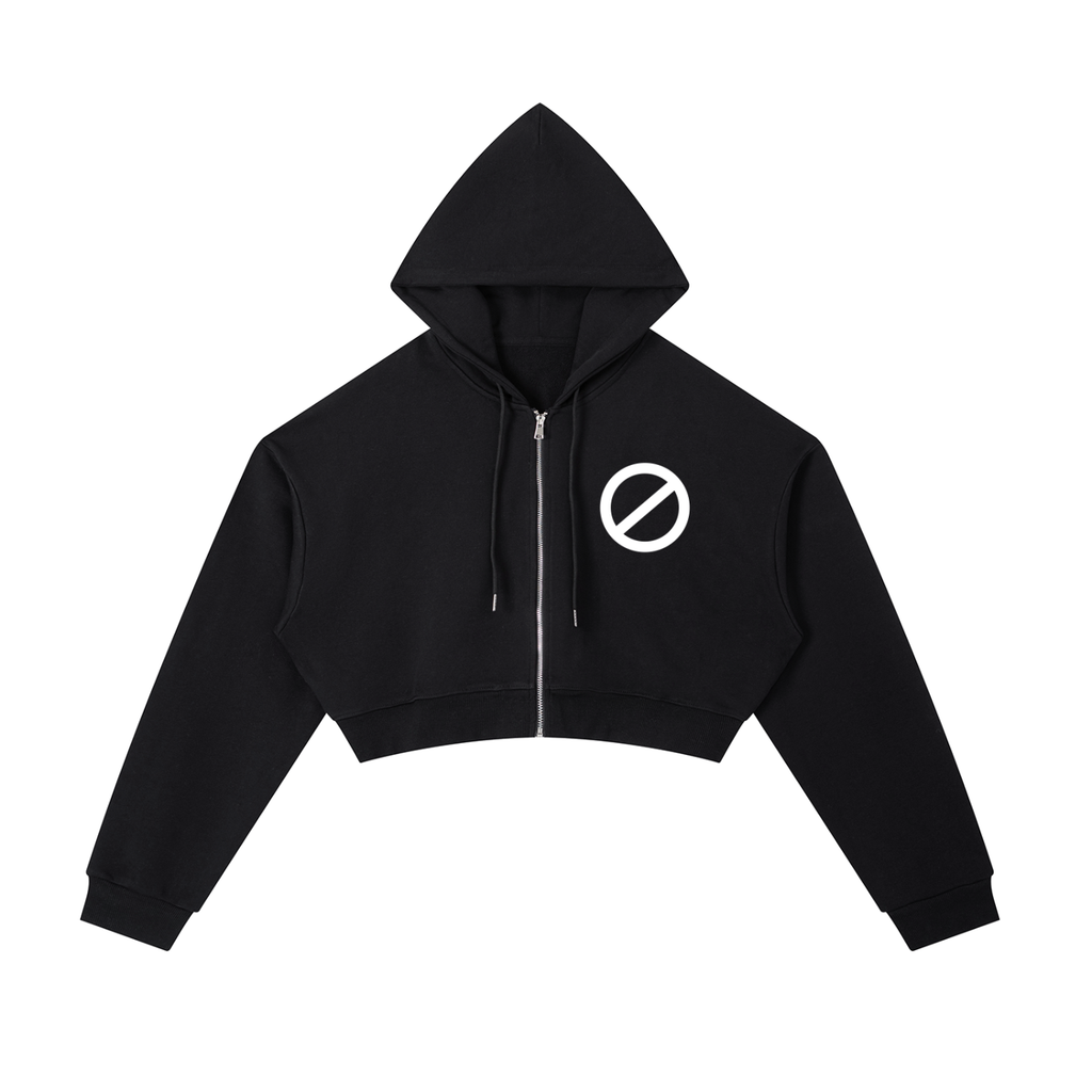 Essential Cropped Zip-Up Hoodie