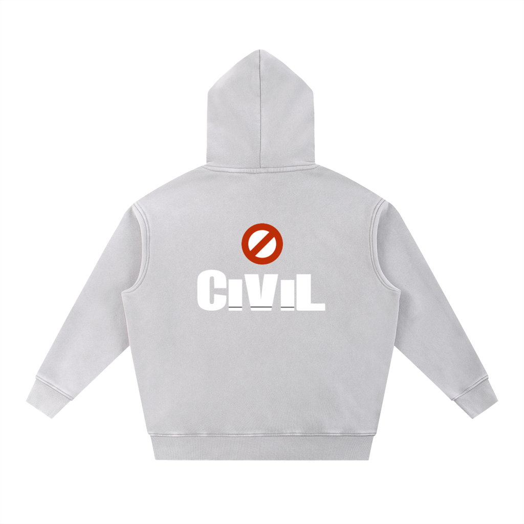 Snow Wash Fleece Oversize Hoodie