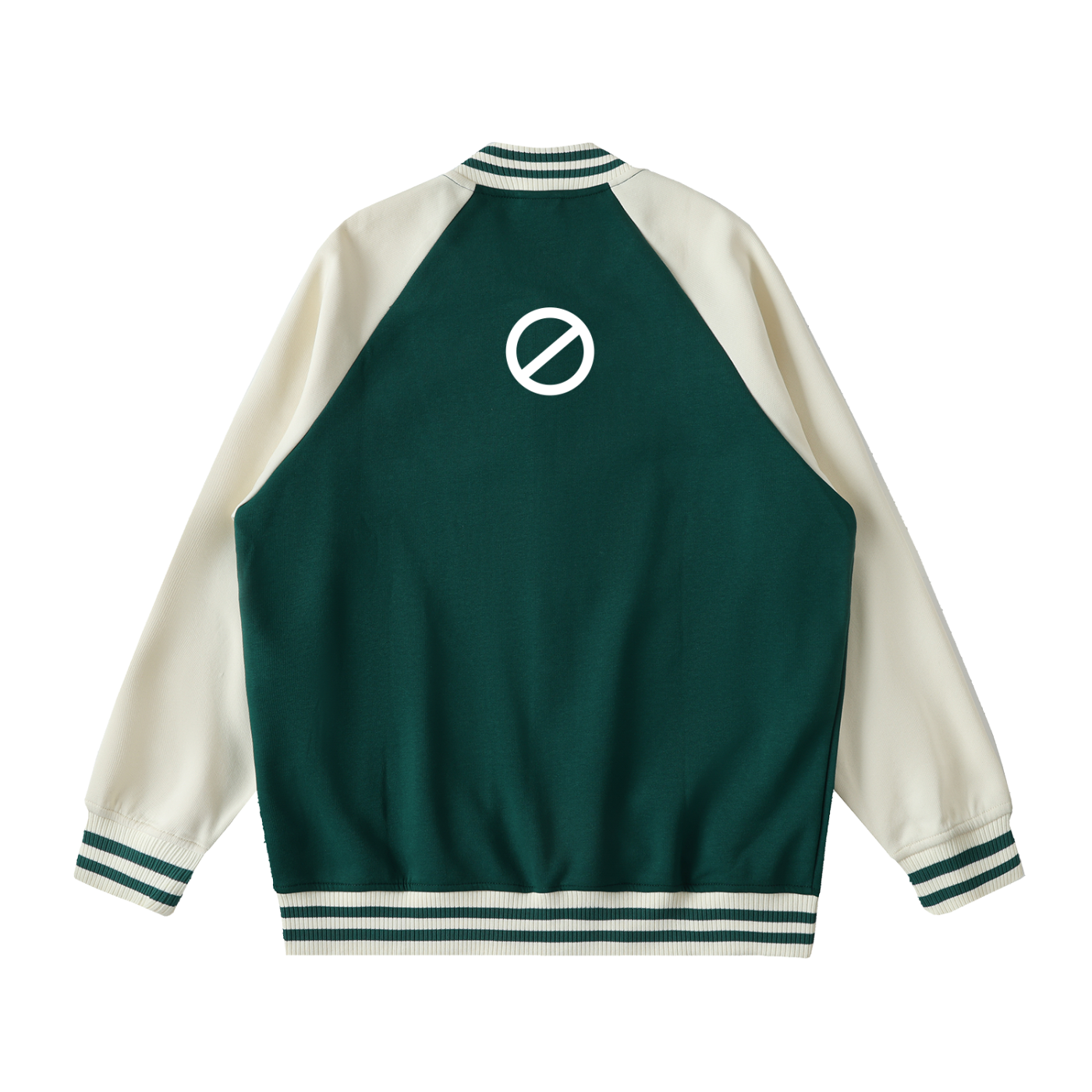 Two Tone Raglan Sleeve Varsity Jacket