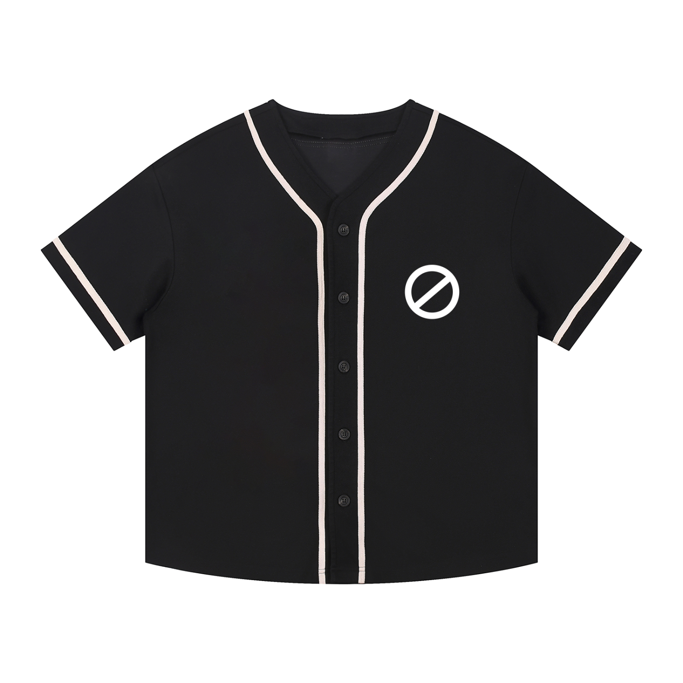 Contrast Piped Button-Up Jersey