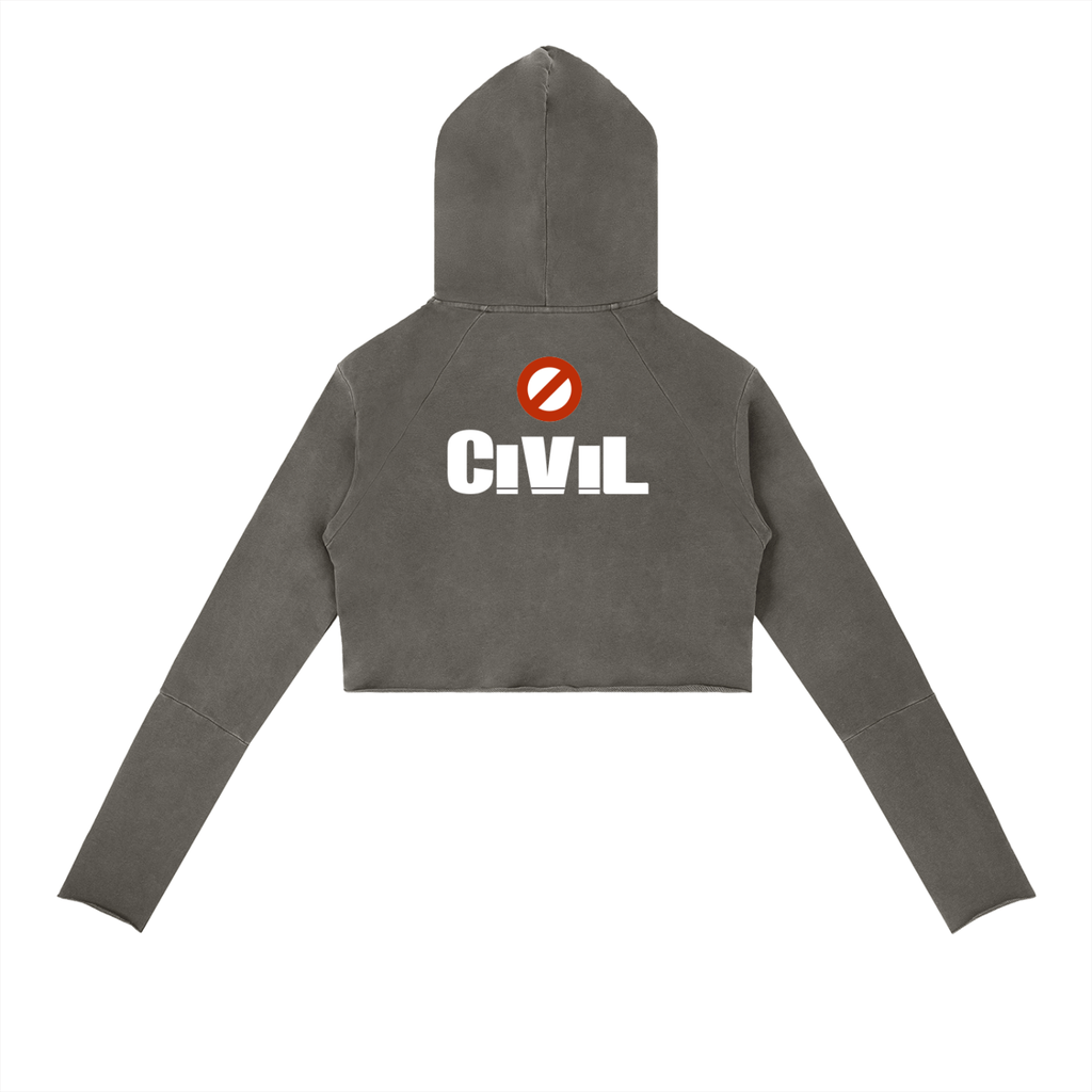 Vintage Washed Raw Edge Hoodie