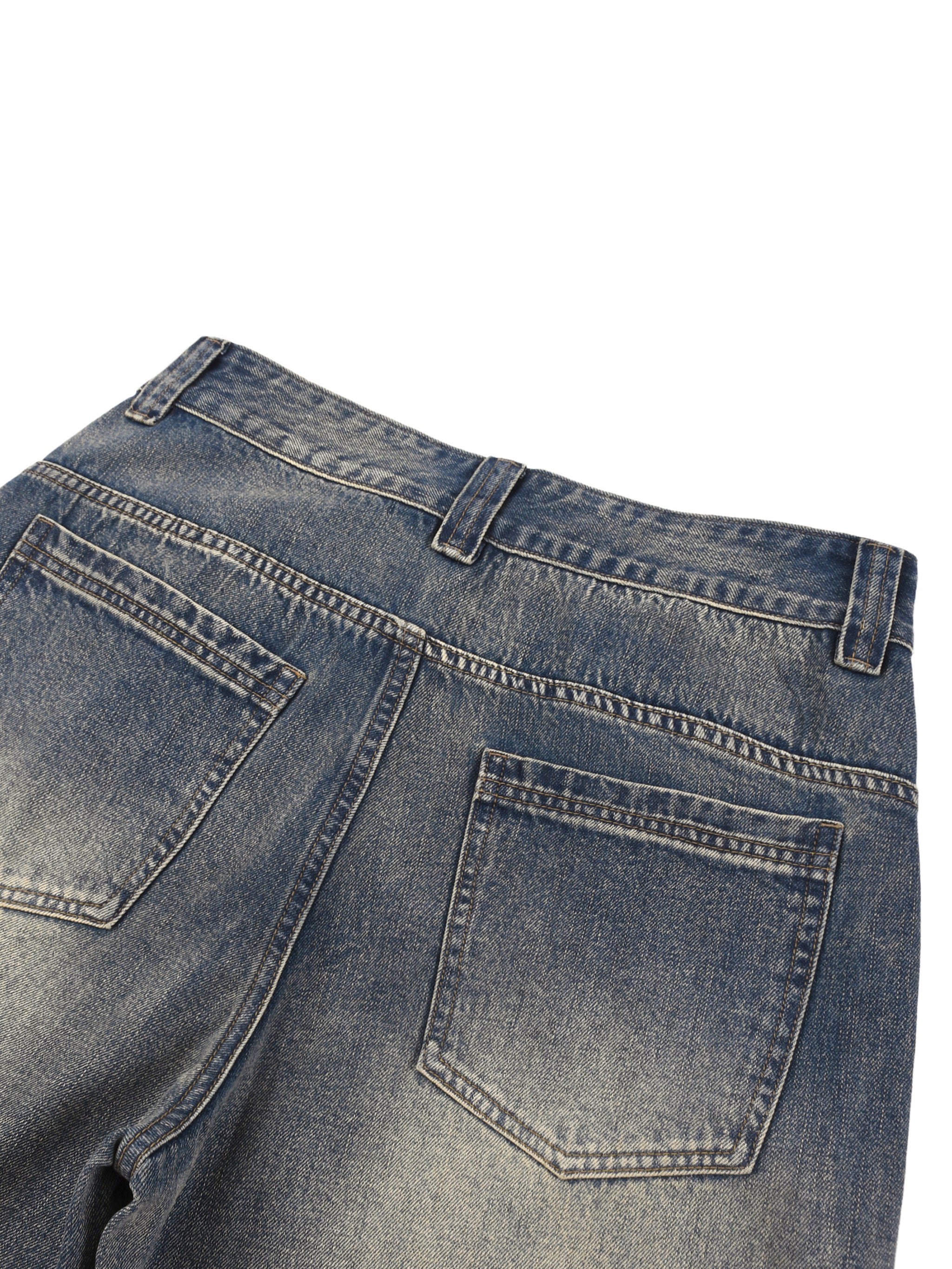 Vintage Wash Baggy Denim Shorts